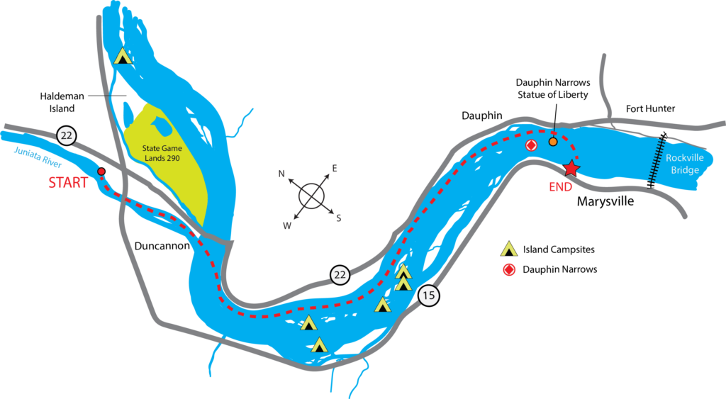 river map for kayak trip