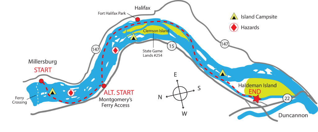 kayak route map