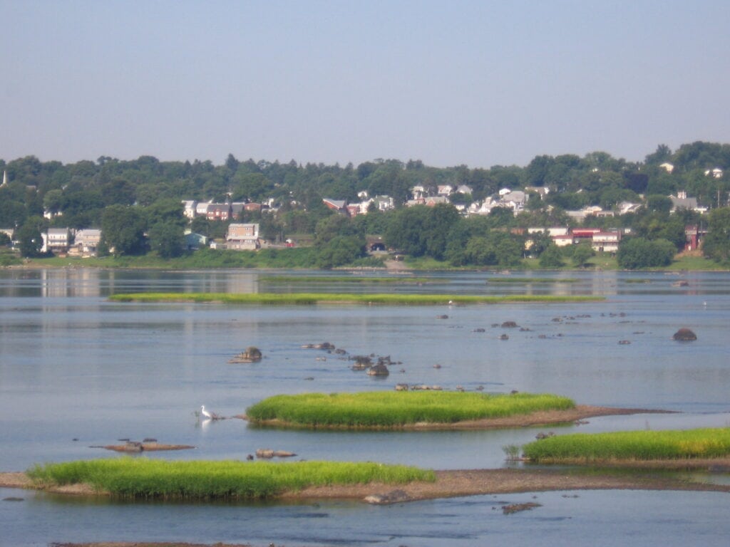 View of a series of small islands on the Susquehanna River