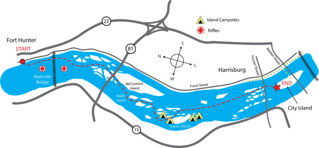 map of river