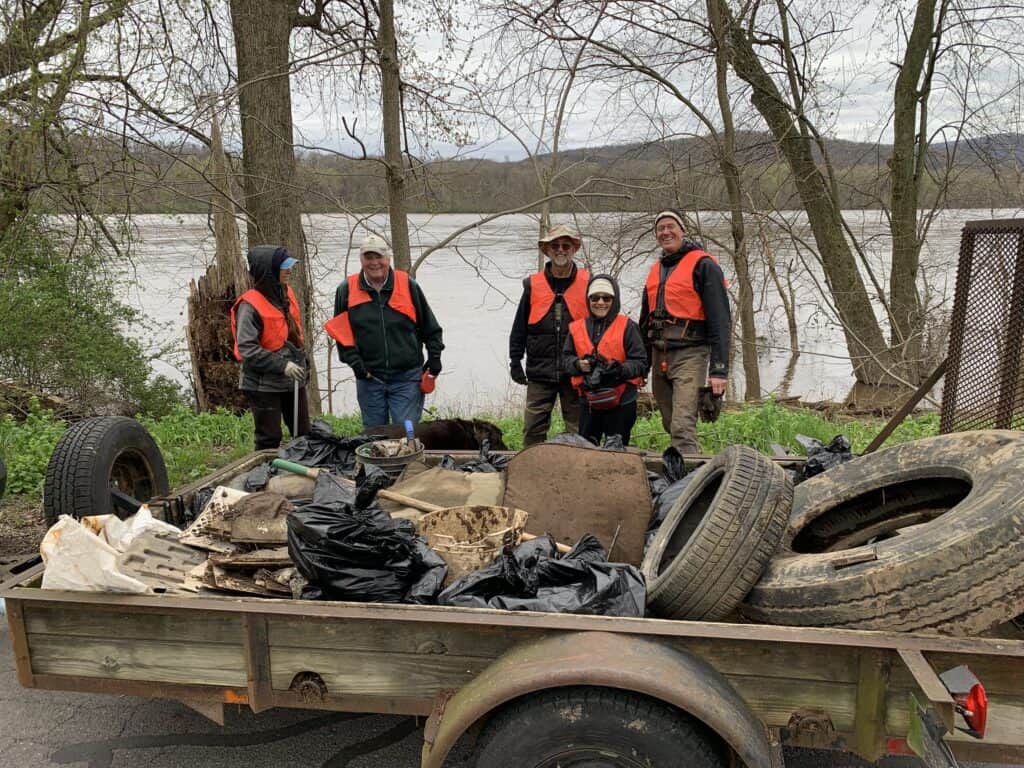 Susquehanna River Cleanup Project volunteers in Sunbury