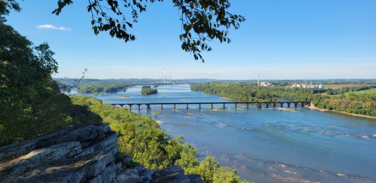 overlook of a river