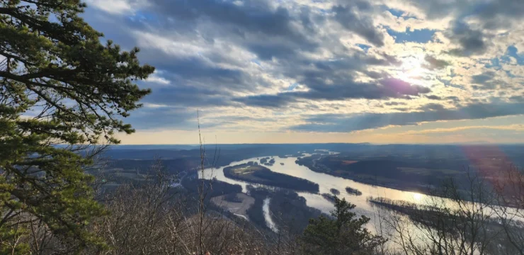 overlook of a river