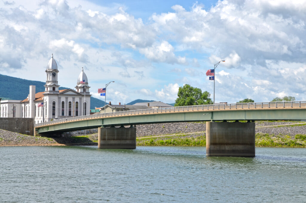 The Jay Street Bridge over the Susquehanna River at Lock Haven.