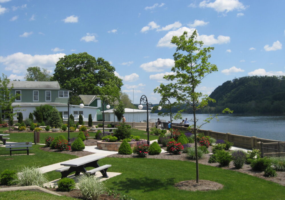 The park on a sunny day in Danville, PA.