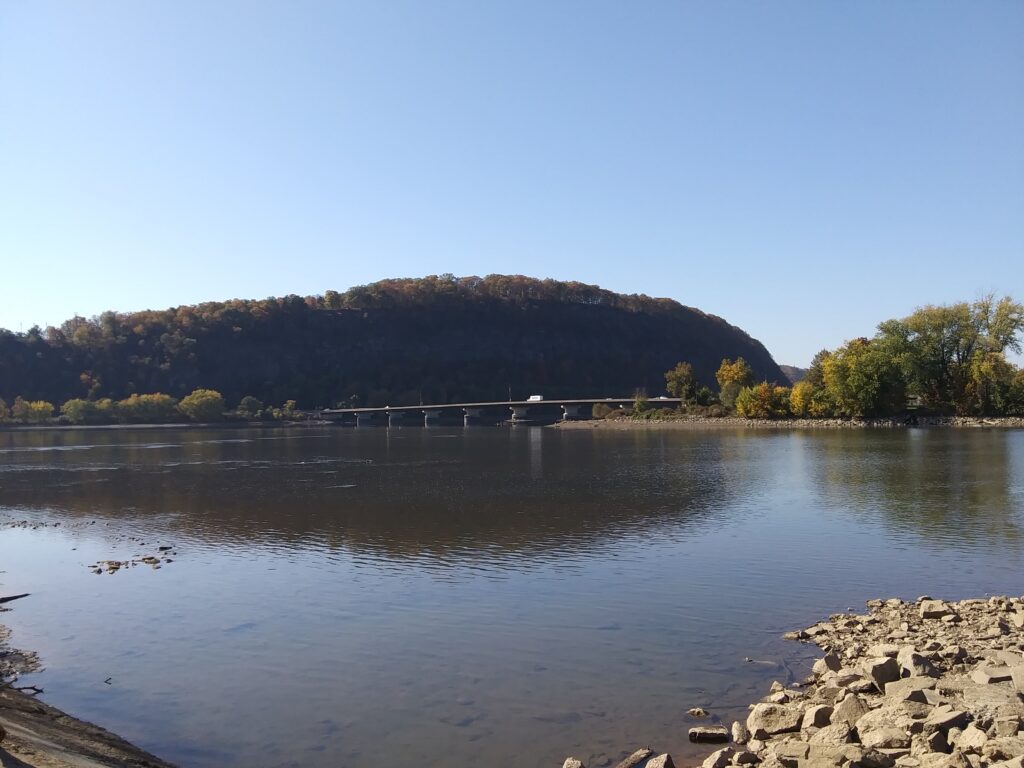 View of the Susquehanna River from the access at Shikellamy State Park North.